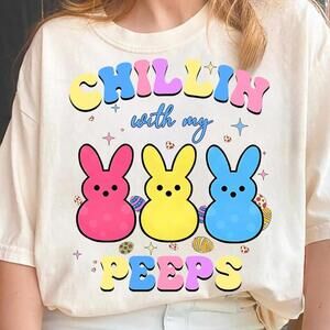Chilling With My Peeps T-Shirt, Chilling With My Peeps Shirt, Cute Easter Shirt